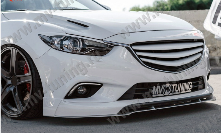 Сплиттер переднего бампера под клыки № 1 "SkyActivSport" для Mazda 6 (2013-н.в.) купить недорого с доставкой в Архангельск