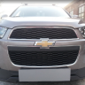 Защита радиатора "Standart" Chevrolet Captiva рестайлинг (2013-2015) чёрная купить недорого с доставкой в Архангельск