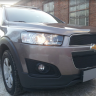 Защита радиатора "Standart" Chevrolet Captiva рестайлинг (2013-2015) чёрная купить недорого с доставкой в Архангельск