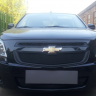 Защита радиатора "Standart" Chevrolet Cobalt (2013-н.в.) низ, чёрная купить недорого с доставкой в Архангельск