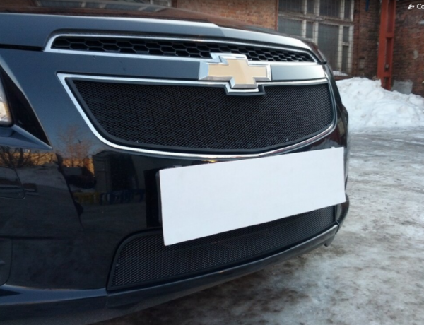 Защита радиатора "Standart" Chevrolet Cruze (2008-2013) верх, чёрная купить недорого с доставкой в Архангельск
