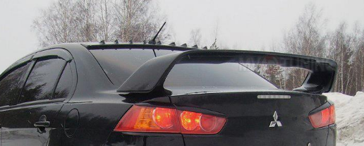 Накладка (юбка) заднего бампера "EVO" var №1 для Mitsubishi Lancer X (2007-2016) купить недорого с доставкой в Архангельск