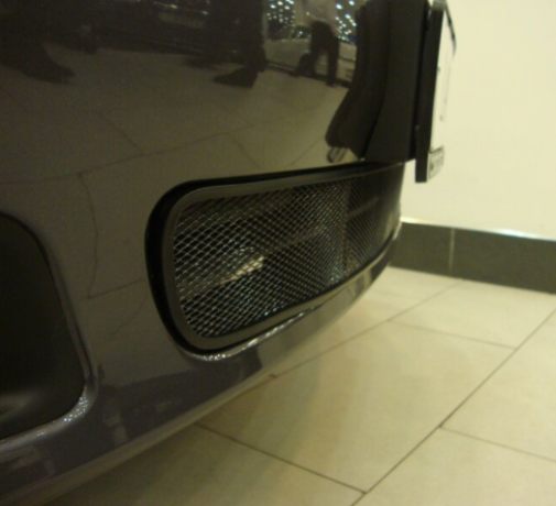Защита радиатора "Standart" Chevrolet Lacetti (хэтчбек) чёрная купить недорого с доставкой в Архангельск