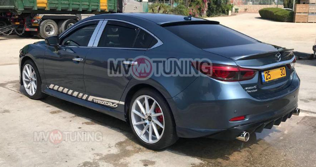 Диффузор заднего бампера var №4 (с килями) для Mazda 6 (2013 - н.в.) купить недорого с доставкой в Архангельск