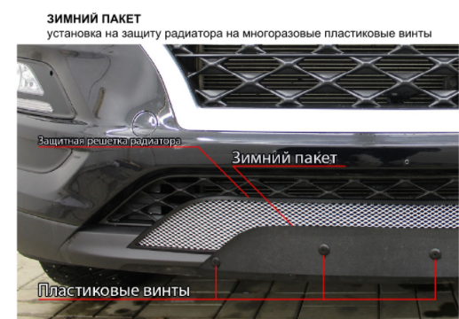Зимняя защита радиатора "PREMIUM" Volvo V40 Cross Country I (2012-2016) купить недорого с доставкой в Архангельск