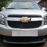 Защита радиатора "Standart" Chevrolet Orlando (2009-2015) верх, чёрная купить недорого с доставкой в Архангельск