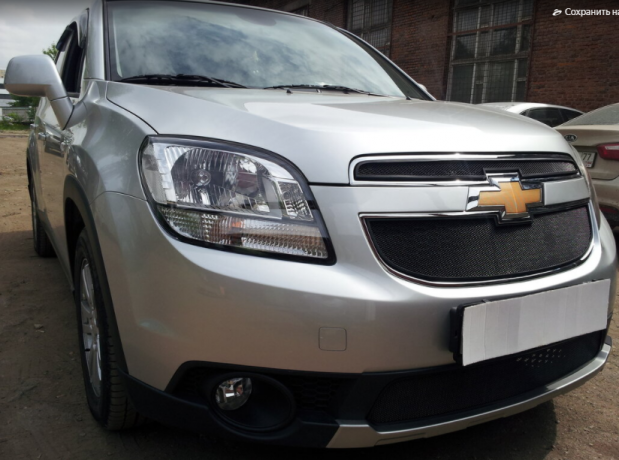 Защита радиатора "Standart" Chevrolet Orlando (2009-2015) верх, чёрная купить недорого с доставкой в Архангельск
