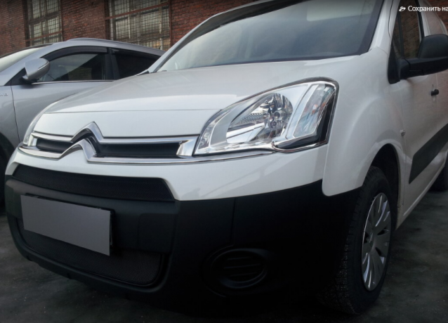Защита радиатора "Standart" Citroen Berlingo рестайлинг (2008-2016) чёрная купить недорого с доставкой в Архангельск