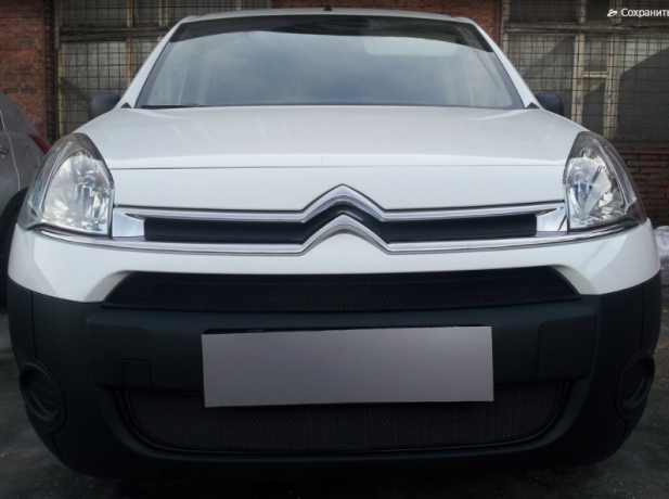 Защита радиатора "Standart" Citroen Berlingo рестайлинг (2008-2016) чёрная купить недорого с доставкой в Архангельск