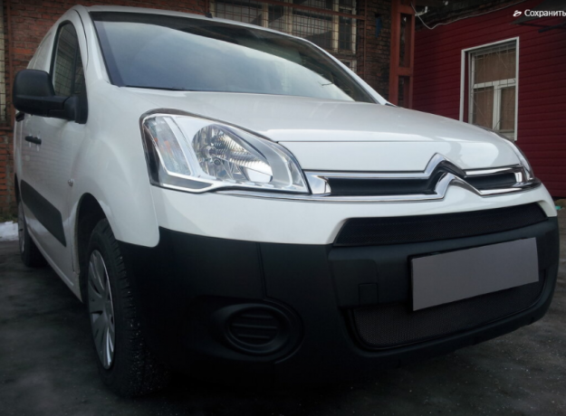 Защита радиатора "Standart" Citroen Berlingo рестайлинг (2008-2016) чёрная купить недорого с доставкой в Архангельск