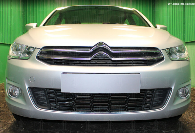 Защита радиатора "Standart" Citroen C-Elysee (2012-2017) чёрная купить недорого с доставкой в Архангельск