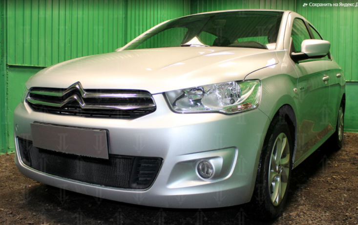 Защита радиатора "Standart" Citroen C-Elysee (2012-2017) чёрная купить недорого с доставкой в Архангельск