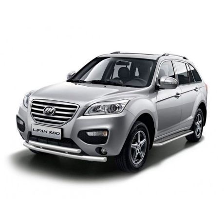 Защита переднего бампера двойная d63/51мм (НПС) Lifan X60 (2012-2016 г.в.) купить недорого с доставкой в Архангельск