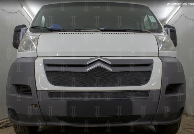 Защита радиатора "Standart" Citroen Jumper (2006-2014) верх, чёрная купить недорого с доставкой в Архангельск
