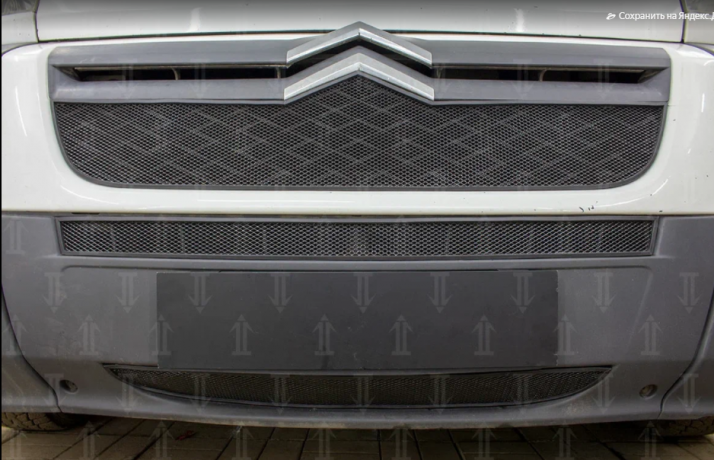 Защита радиатора "Standart" Citroen Jumper (2006-2014) верх, чёрная купить недорого с доставкой в Архангельск