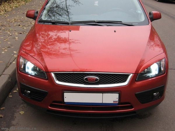 Накладки на фары (реснички) широкие var №2 для Ford Focus 2 (2004-2008) купить недорого с доставкой в Архангельск