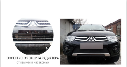 Защита радиатора "Standart" Daewoo Gentra чёрная купить недорого с доставкой в Архангельск