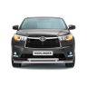 Защита переднего бампера двойная d63/51мм (НПС) Toyota Highlander (2014-н.в.) купить недорого с доставкой в Архангельск