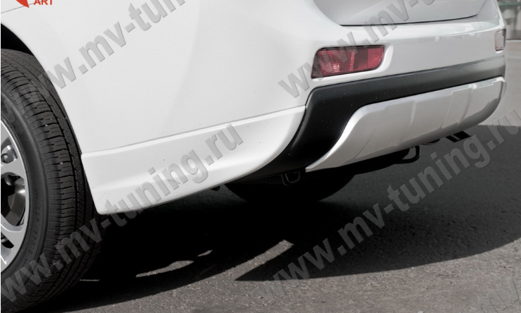 Диффузор заднего бампера "Broomer Design" для Mitsubishi Outlander (3rd generation)(2012-2014) купить недорого с доставкой в Архангельск