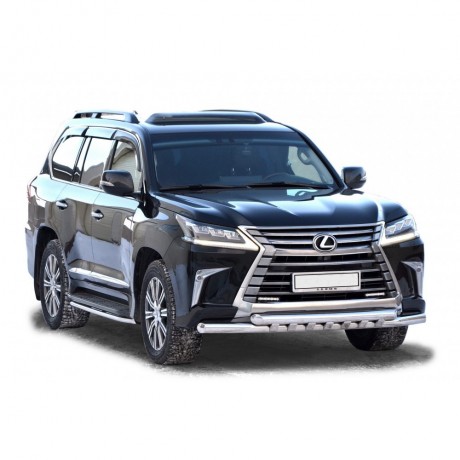 Защита переднего бампера «Труба двойная» (d76) для Lexus LX 450d (2016-н.в)(Окрашенное) купить недорого с доставкой в Архангельск