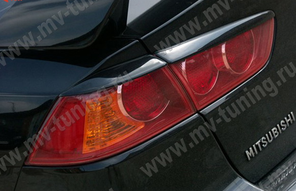 Накладки на задние фонари для Mitsubishi Lancer X (2007-2016) купить недорого с доставкой в Архангельск