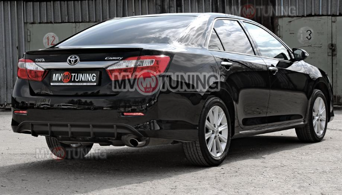 Диффузор заднего бампера var №1 (под окраску) для Toyota Camry XV50 (2012-2014) купить недорого с доставкой в Архангельск