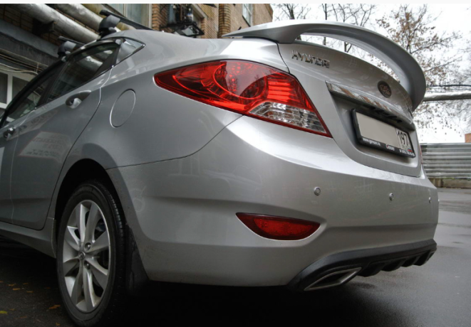 Спойлер высокий для Hyundai Solaris (2010-2016) купить недорого с доставкой в Архангельск