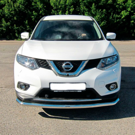 Защита переднего бампера одинарная d63мм (НПС) Nissan X-Trail (2015-н.в.) купить недорого с доставкой в Архангельск