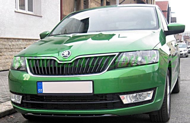 Спойлер переднего бампера (под покраску) для Skoda Rapid (2012-н.в.) купить недорого с доставкой в Архангельск