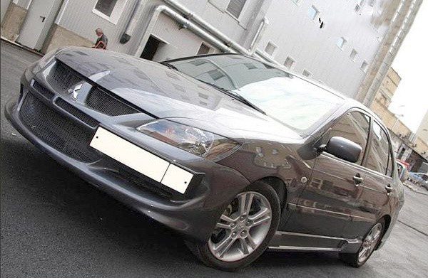 Накладки на фары (реснички) узкие var №1 для Mitsubishi Lancer IX (2003-2009) купить недорого с доставкой в Архангельск