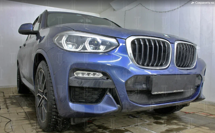 Защита радиатора "Standart" BMW X3 (2017-2021) чёрная купить недорого с доставкой в Архангельск