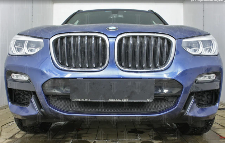 Защита радиатора "Standart" BMW X3 (2017-2021) чёрная купить недорого с доставкой в Архангельск