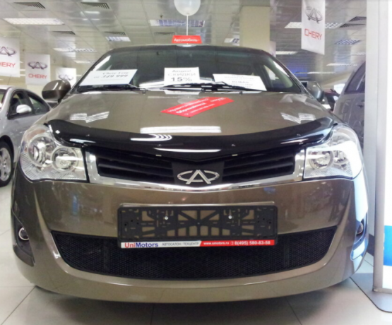 Защита радиатора "Standart" Chery Bonus, Very (2011-2016) чёрная купить недорого с доставкой в Архангельск