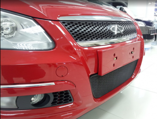 Защита радиатора "Standart" Chery M11 (2010-2016) чёрная купить недорого с доставкой в Архангельск