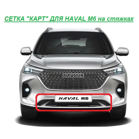 Сетка "КАРТ" защита радиатора на стяжках для Haval М6 купить недорого с доставкой в Архангельск